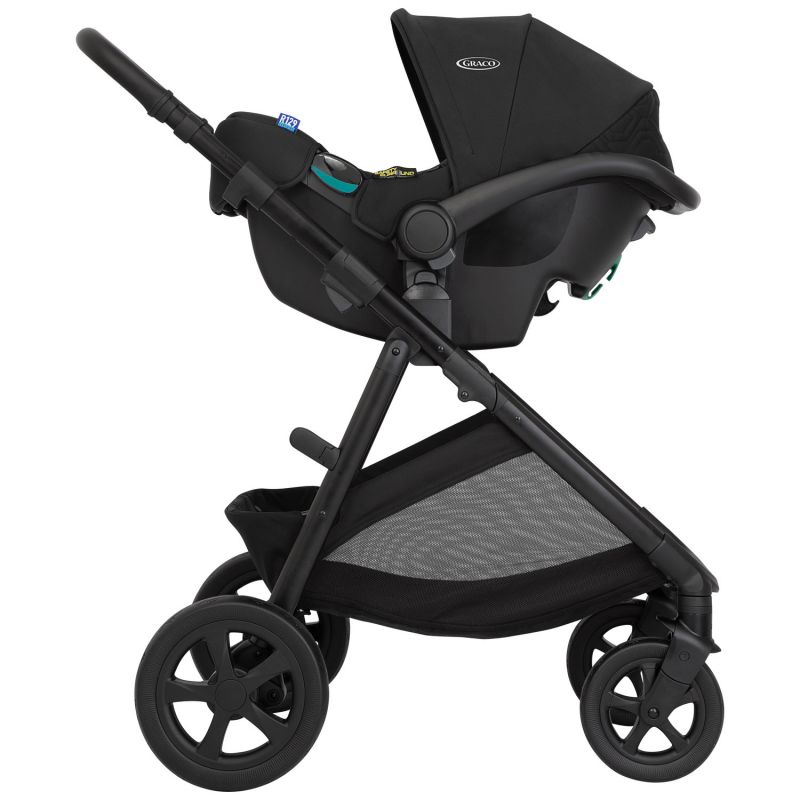 Poussette NEAR2ME DLX Midnight TRIO avec siège-auto SnugLite + Nacelle + Protection pluie Graco Produit 3