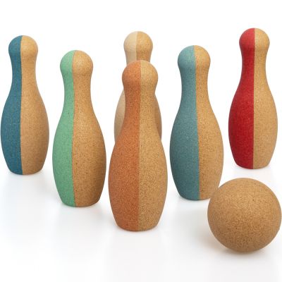 Set de bowling en liège (7 pièces)