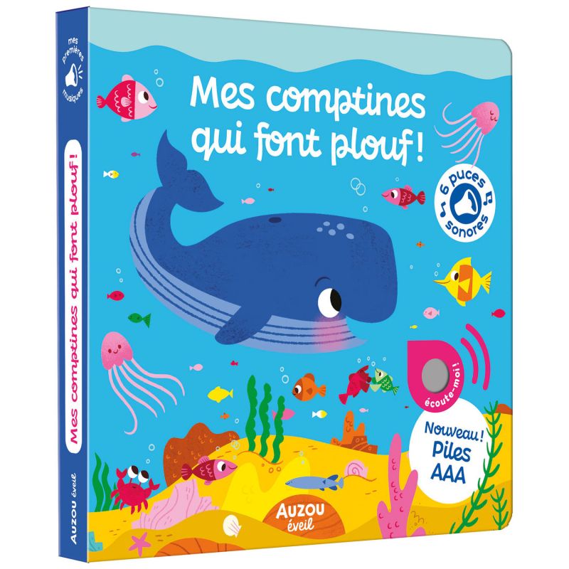 Livre Mes premiers sonores Mes comptines qui font plouf ! Auzou Editions Produit 1
