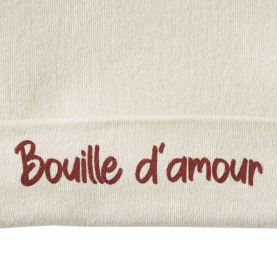 Bonnet de naissance Bouille d'amour sable (naissance)