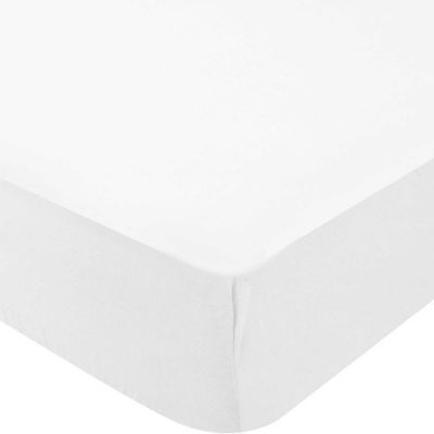 Drap housse de berceau en coton bio blanc (40 x 80 cm) Domiva