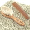 Brosse à cheveux bébé en hêtre rouge et soie de chèvre - Reconditionné Le Biberon Français Produit 2