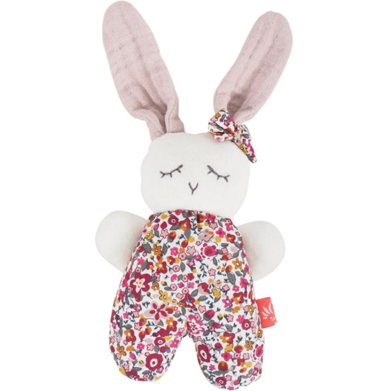 Hochet peluche Lapin liberty (24 cm) Kikadu