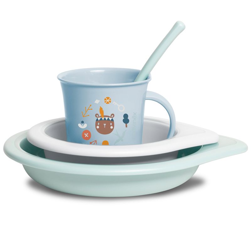 Coffret repas Into the forest bleu (4 pièces) Suavinex
