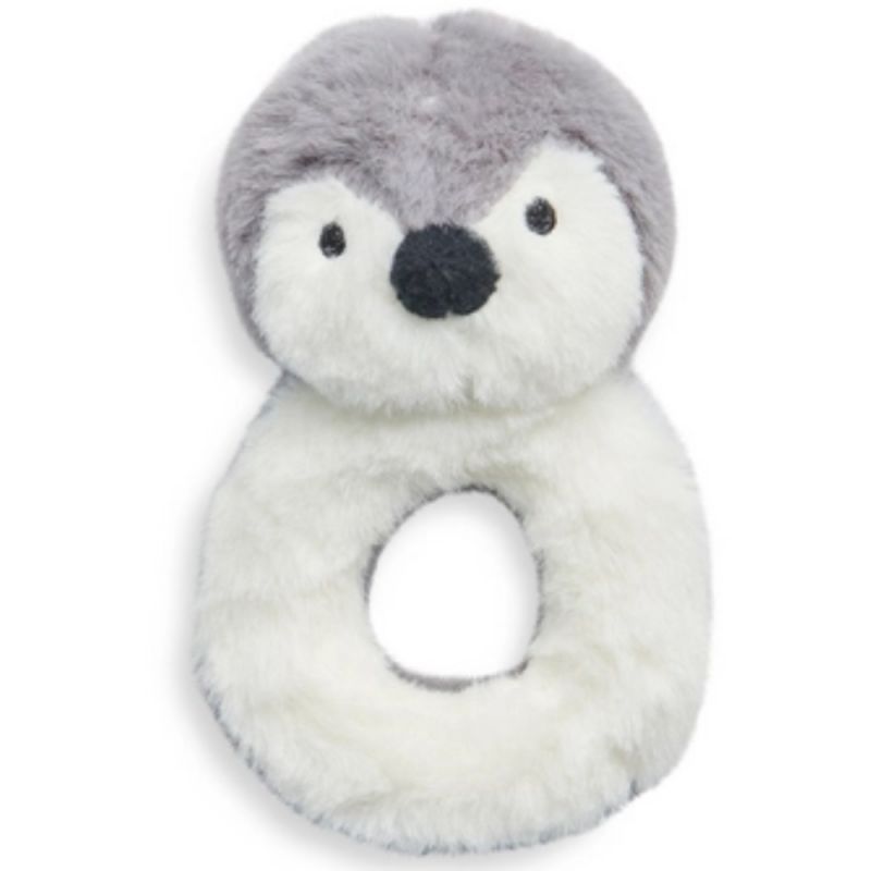 Hochet peluche Pingouin storm grey gris Jollein