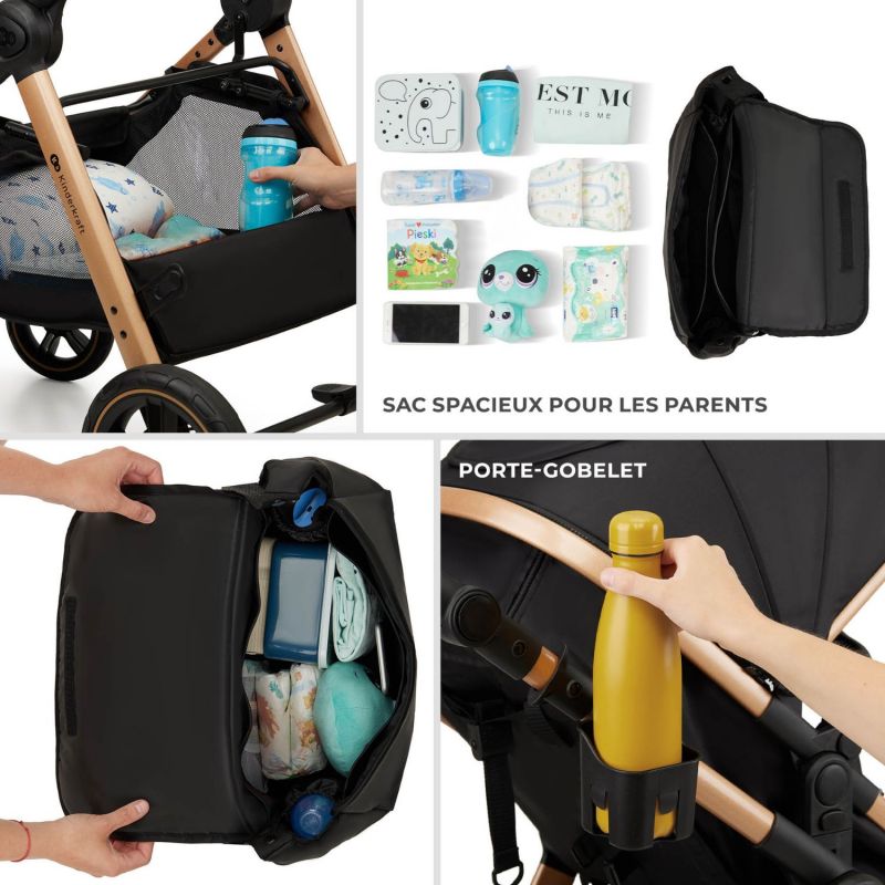 Poussette Esme 2 en 1 Pure Black Kinderkraft Produit 6