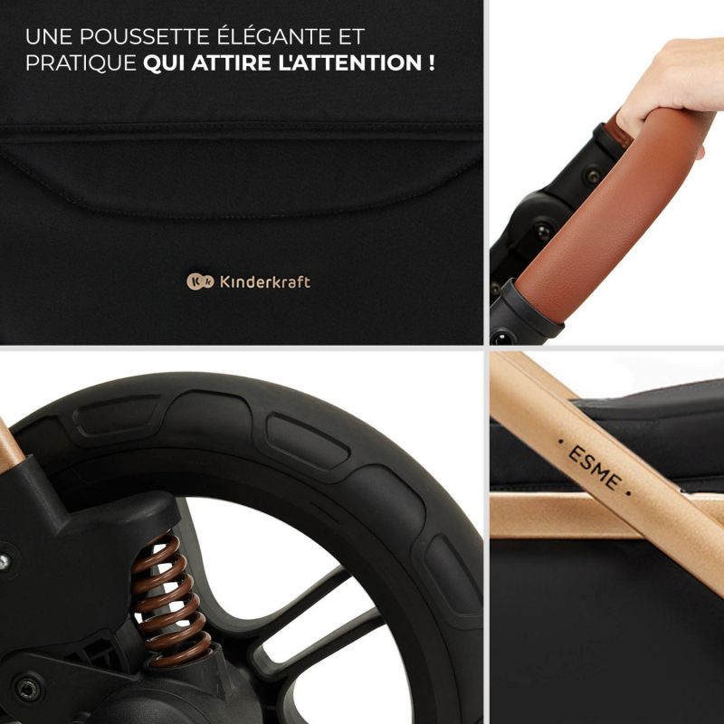 Poussette Esme 2 en 1 Pure Black Kinderkraft Produit 7
