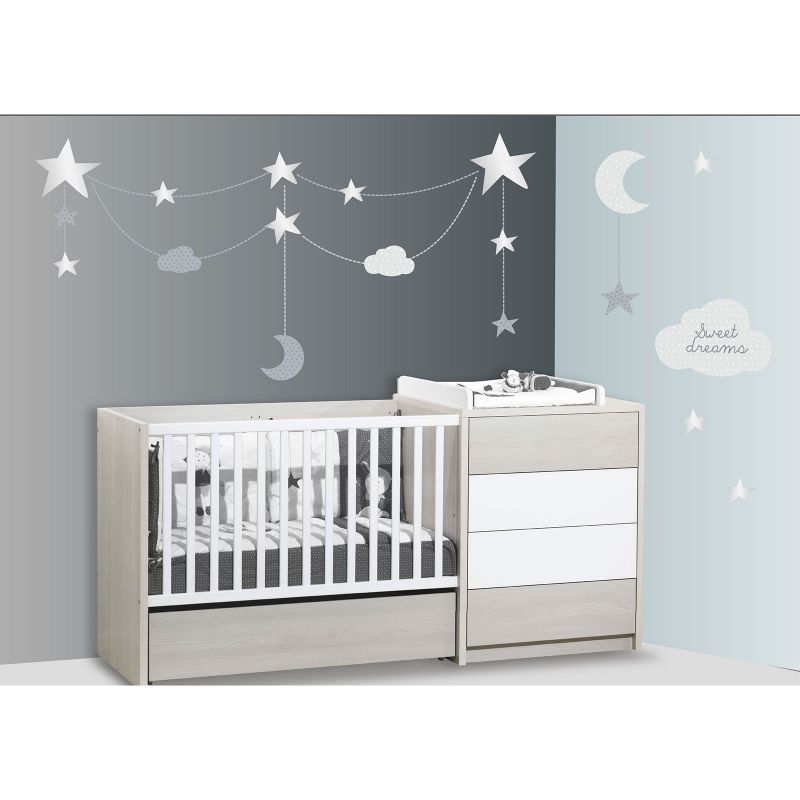 Stickers nuages et étoiles Céleste (60 x 80 cm) Sauthon