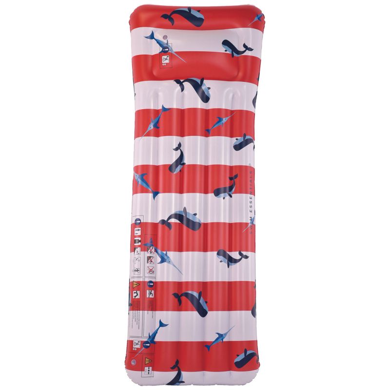Matelas aquatique Baleine rouge et blanc Swim Essentials Produit 1