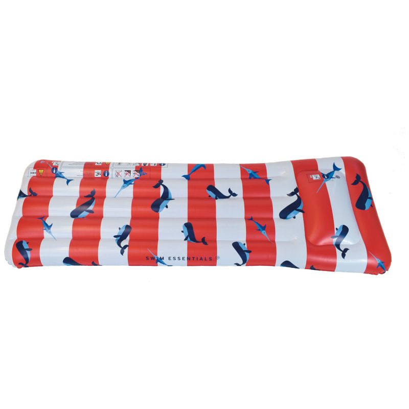 Matelas aquatique Baleine rouge et blanc Swim Essentials Produit 3