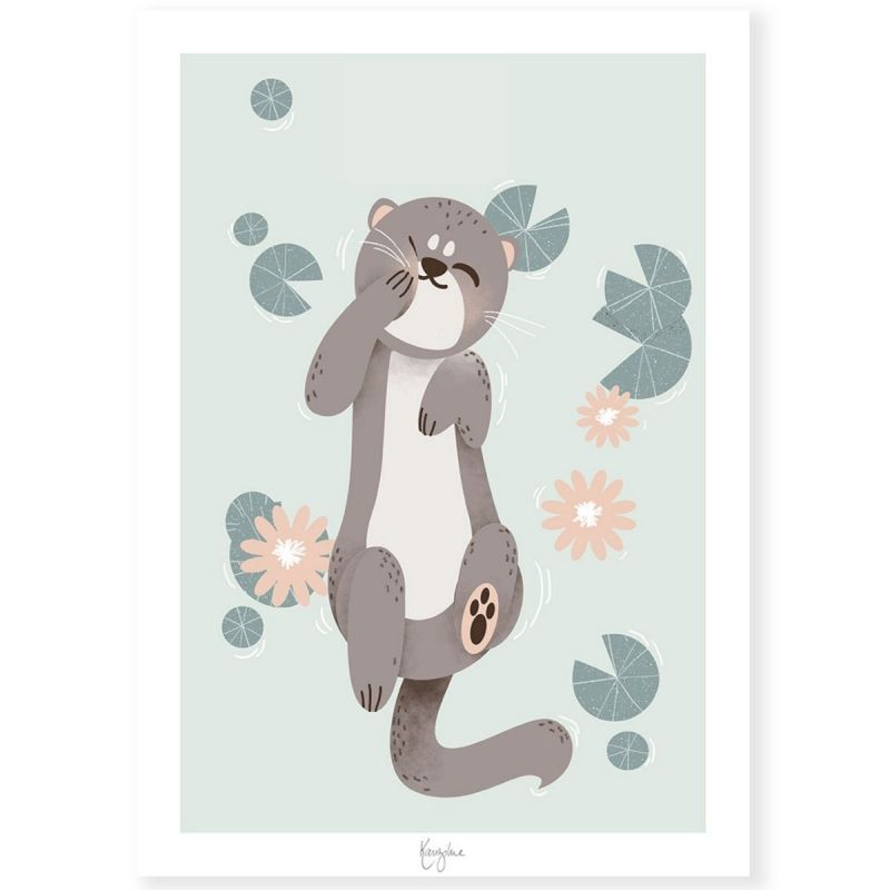 Affiche A4 Les Animignons La Loutre Kanzilue