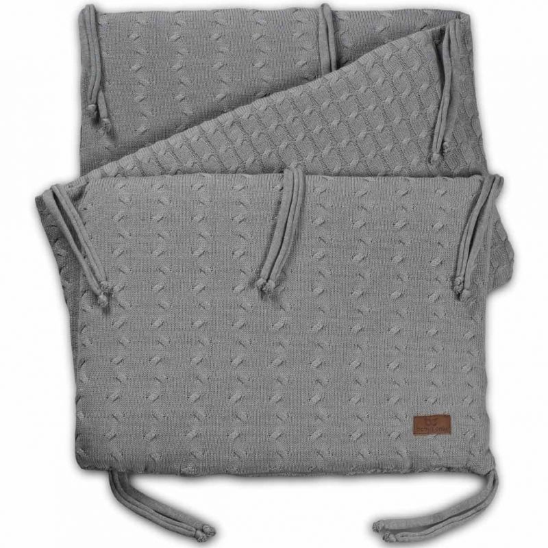 Tour de lit Cable Uni gris (pour lit 60 x 120 cm) Baby's Only