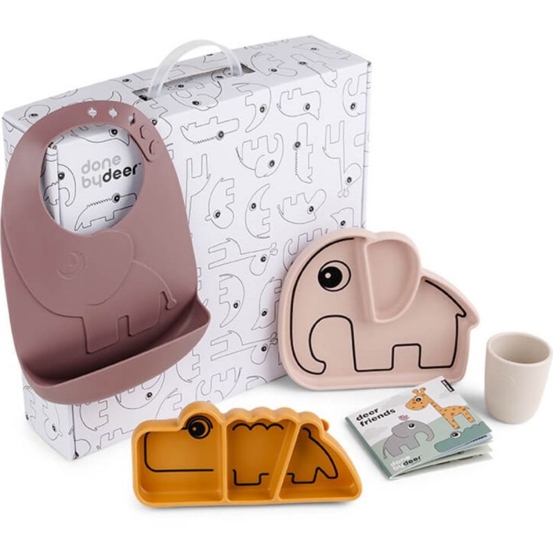 Coffret repas Goodie box silicone rose (6 pièces) Done by Deer