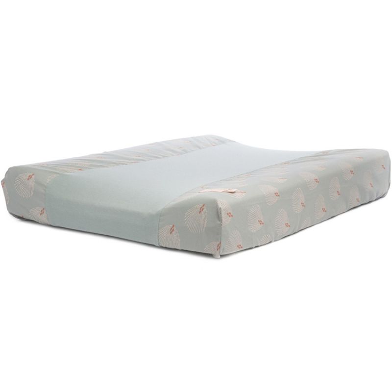 Housse de matelas à langer White Gatsby Antique Green (50 x 70 cm) Nobodinoz