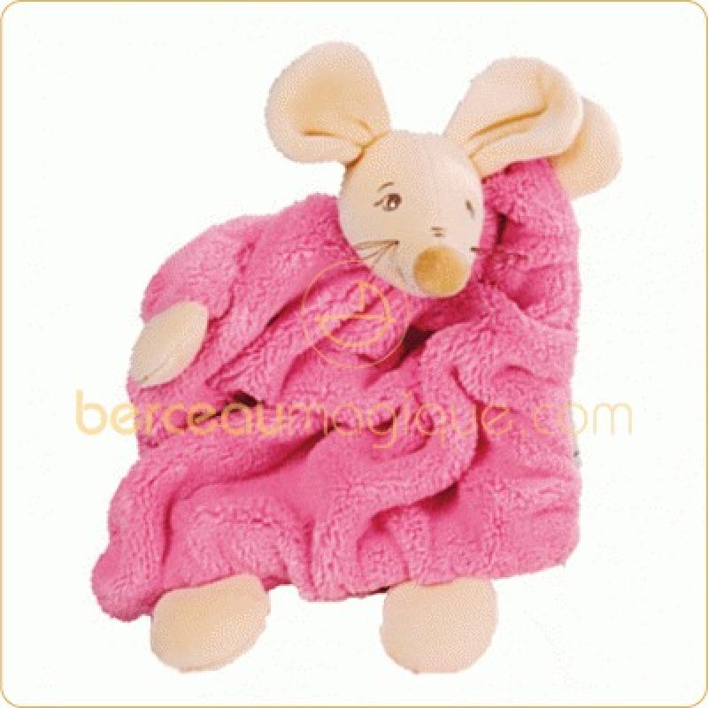 Doudou fuchsia plume souris Kaloo