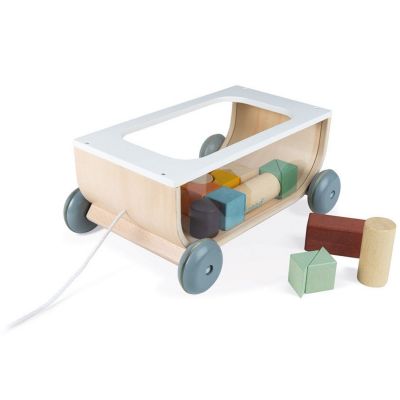 Chariot avec blocs de construction Sweet Cocoon - Reconditionné Janod 