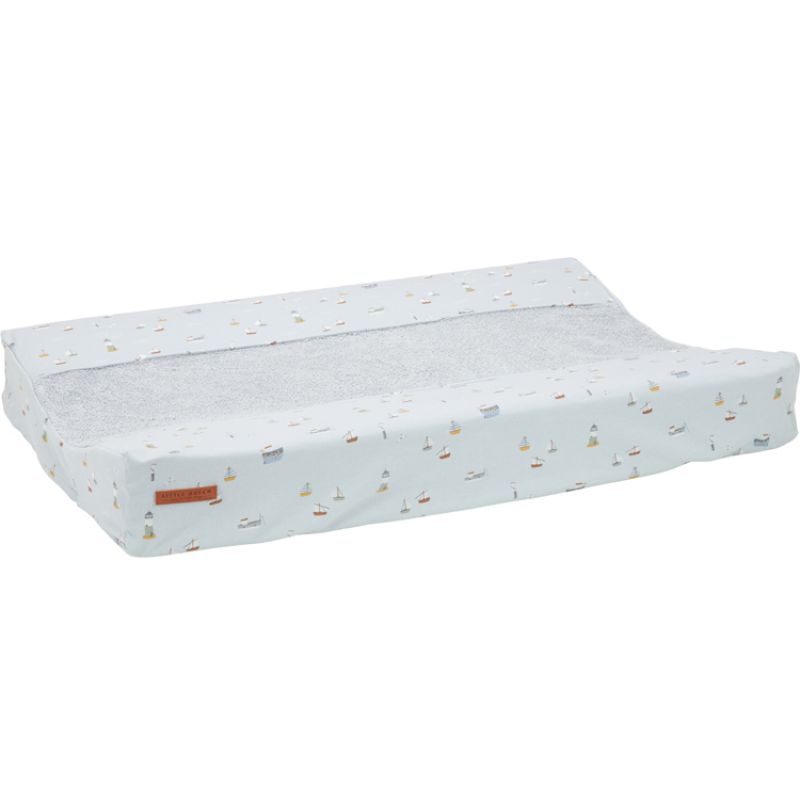 Housse de matelas à langer Sailors bay blue (44 x 72 cm) Little Dutch