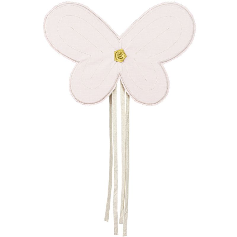 Ailes de fée en lin rose poudré et doré Cotton&Sweets