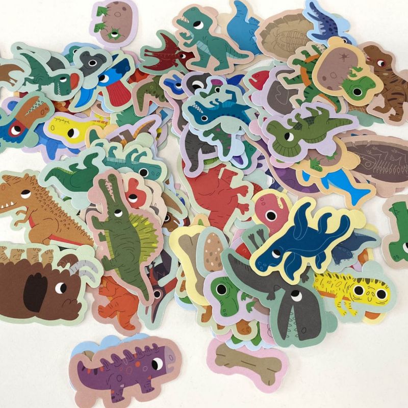 Ma pochette 100 gommettes Dinosaures Auzou Editions Ambiance 2