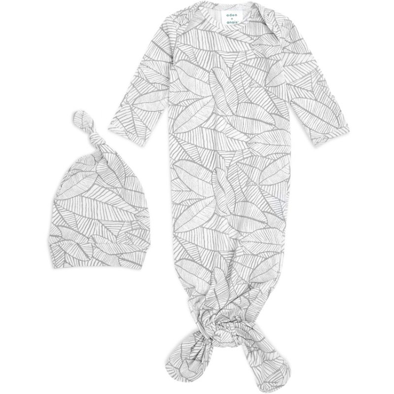 Body combinaison à nouer + bonnet plante Zebra (0-3 mois) aden + anais