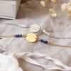 Bracelet chaîne perles sodalites personnalisable (plaqué or 18 carats)  par Petits trésors