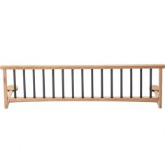 Barrière de lit en bois Audrey hydride anthracite 127 cm