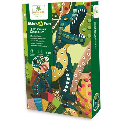 Coffret 3 mosaïques Dinosaures Sycomore