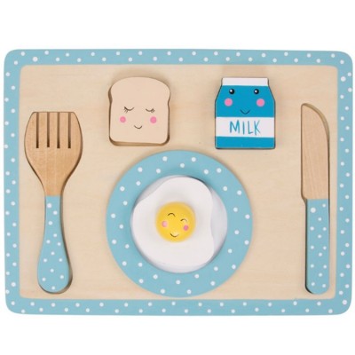 Plateau Petit Déjeuner Kawaii Friends En Bois Bleu