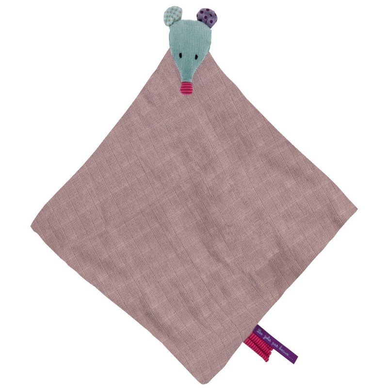 Doudou lange souris Les Jolis pas beaux (40 x 40 cm) Moulin Roty