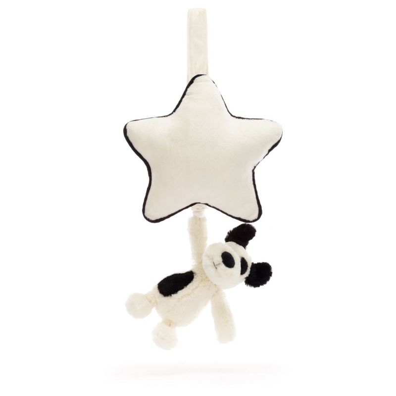 Peluche musicale Chien noir et crème (30 cm) Jellycat Produit 1