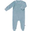Pyjama en velours bio with feet Blue fog (6-12 mois : 67 à 74 cm) - Fresk