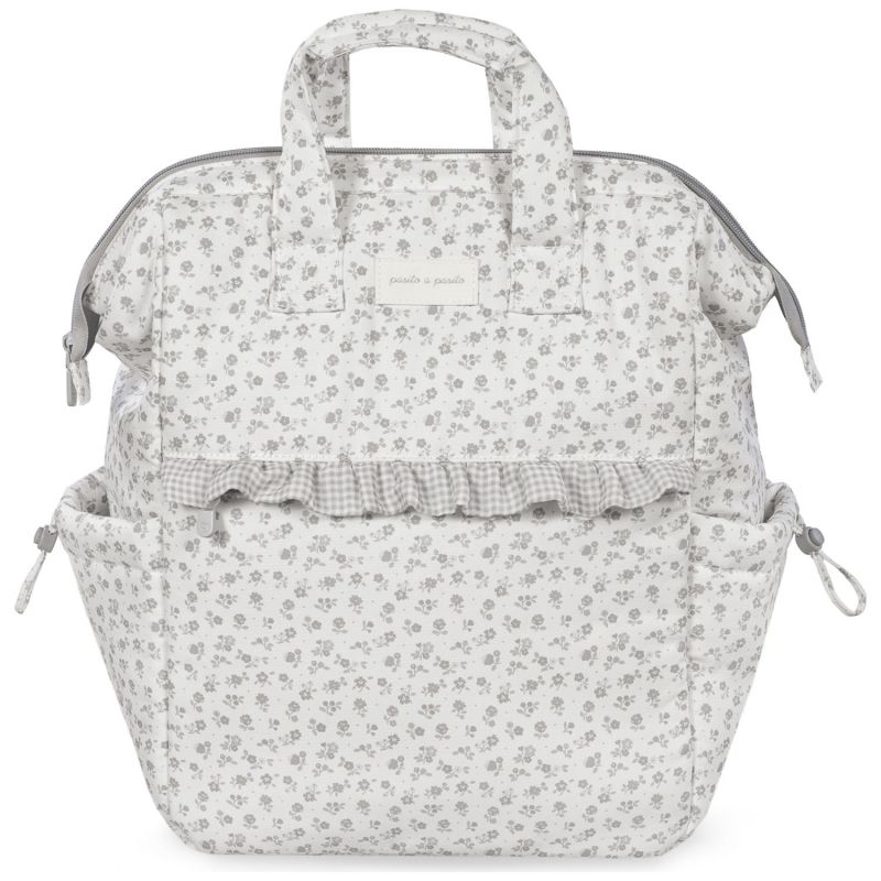 Sac à dos à langer Little Bloom Fleurs Gris Pasito a pasito Produit 3
