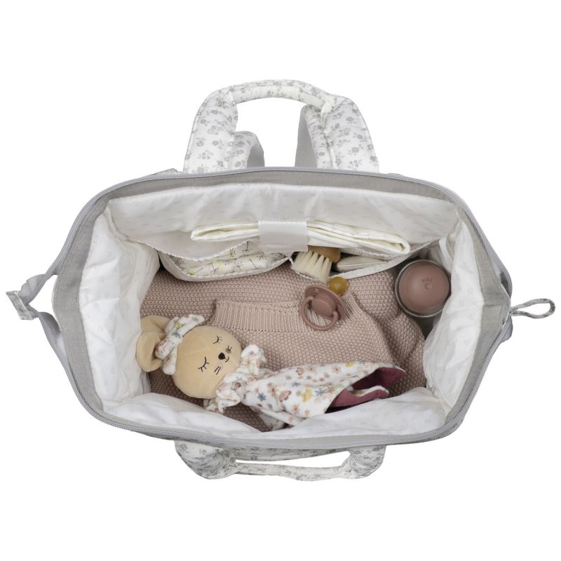 Sac à dos à langer Little Bloom Fleurs Gris Pasito a pasito Produit 4