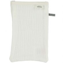 Lot de 2 gants de toilette en mousseline Bliss White  par Trixie