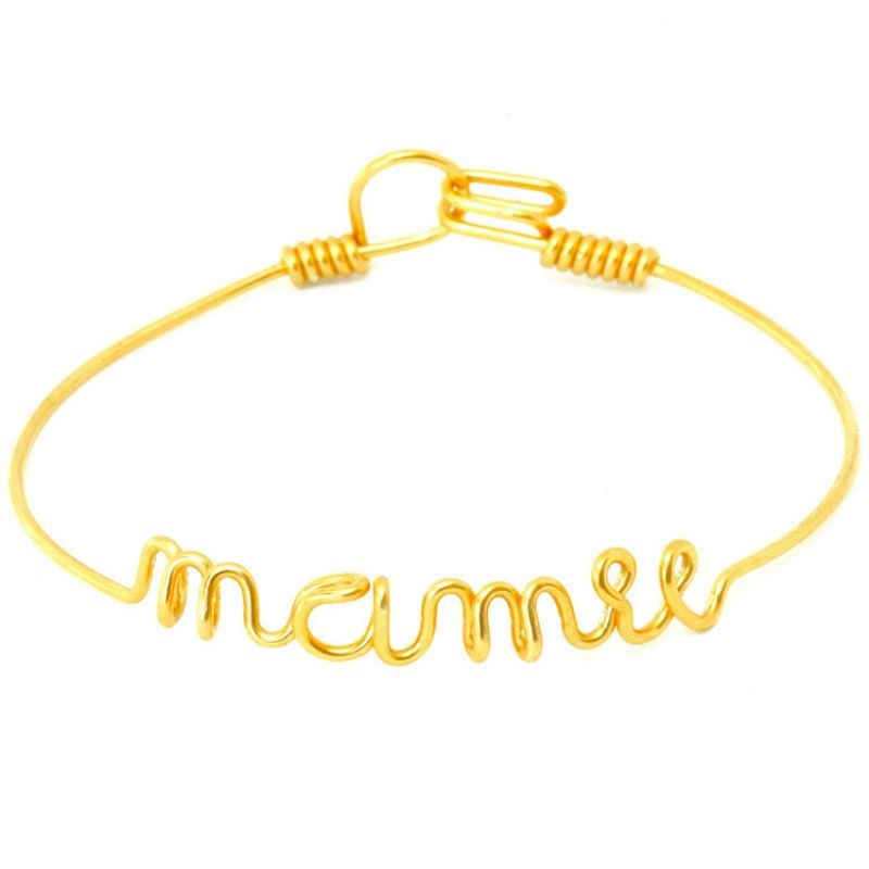 Bracelet Mamie en fil Gold-filled or jaune 585° (16 cm) Hava et ses secrets