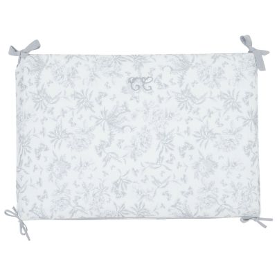 Tour de lit adaptable Toile de Jouy gris Tartine et Chocolat