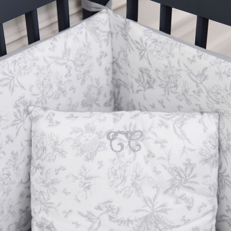 Tour de lit adaptable Toile de Jouy gris Tartine et Chocolat Ambiance 3