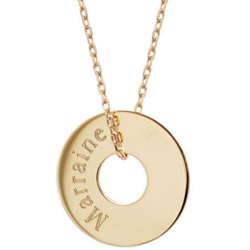 Collier Petite chérie chaîne 45 cm personnalisable (plaqué or) Petits trésors