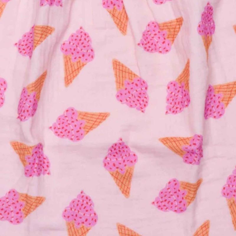 Serviette élastiquée en double gaze cornets de glace et verso blush BB & Co Produit 2