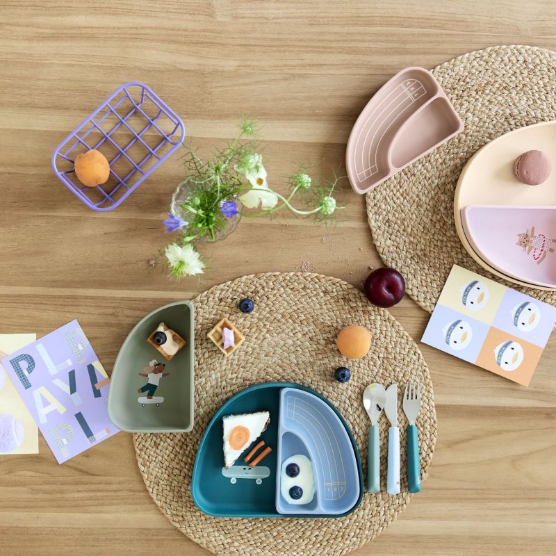 Assiette à compartiments en silicone Tiny Team Chat Lässig Ambiance 7