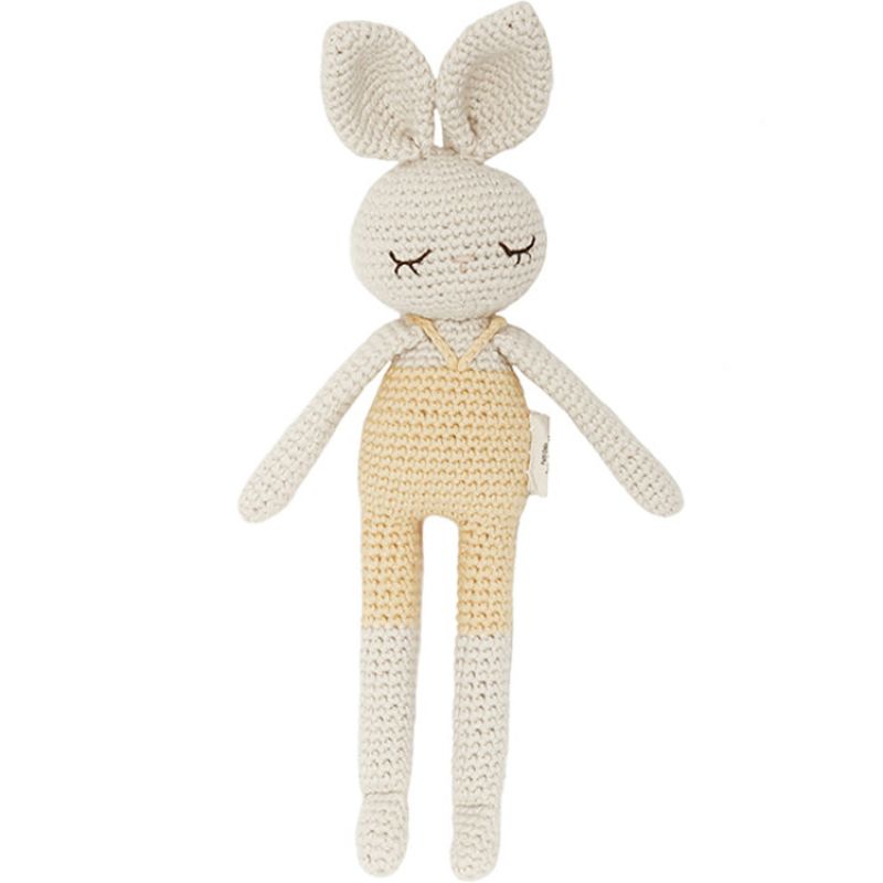 Peluche crochetée Barbara Lapin jaune (25 cm) Patti Oslo