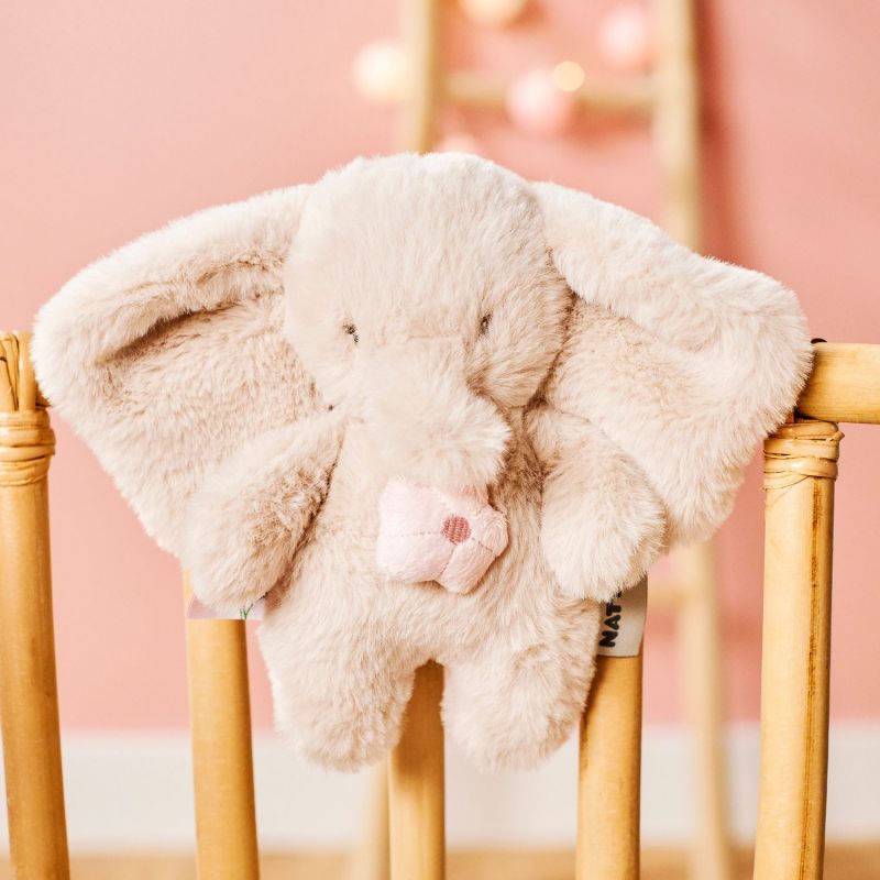 Mini peluche musicale Fanfan l'éléphant Sable (25 cm) Nattou Ambiance 2