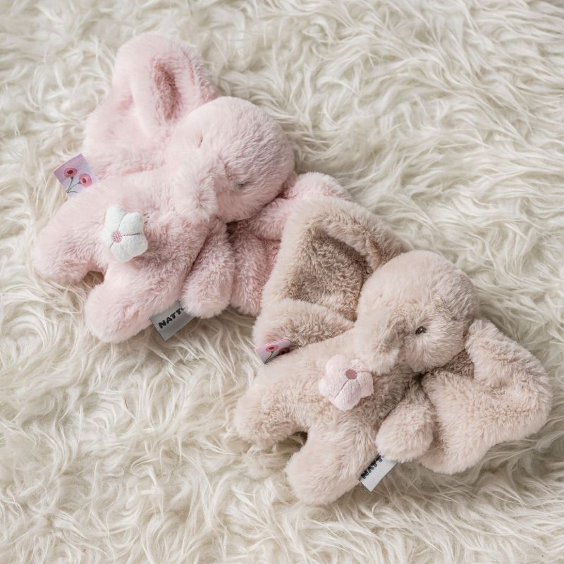 Mini peluche musicale Fanfan l'éléphant Sable (25 cm) Nattou Ambiance 3