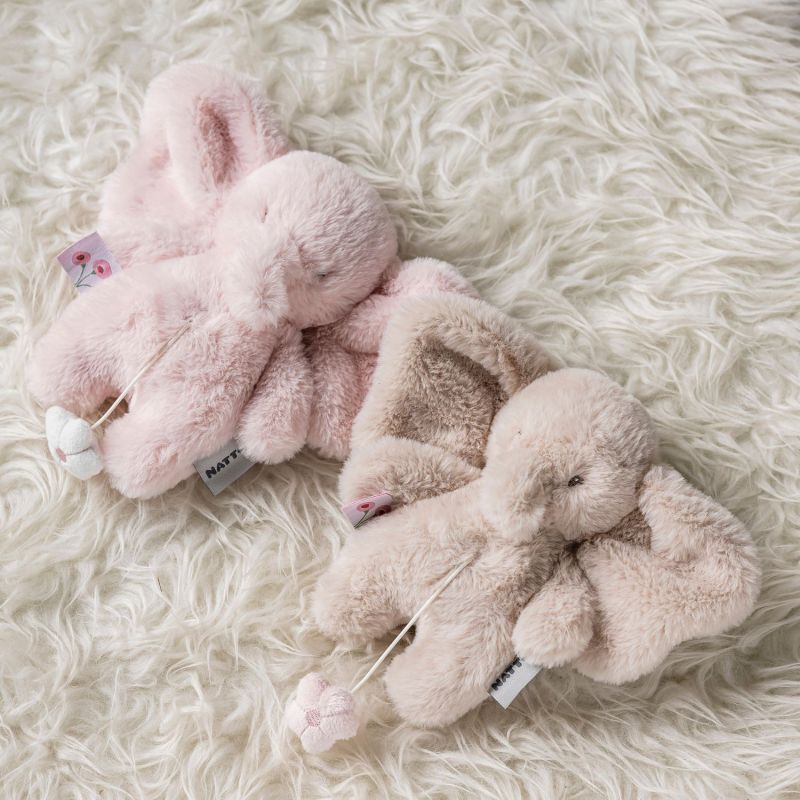 Mini peluche musicale Fanfan l'éléphant Sable (25 cm) Nattou Ambiance 4