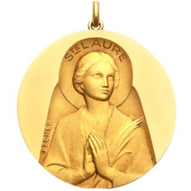 Médaille Sainte Laure (or jaune 750°) Becker