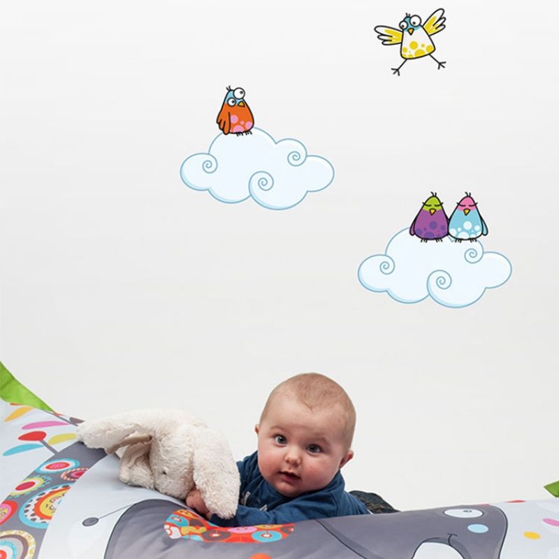 Lot de 2 stickers Petits nuages Série-Golo