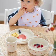 Assiette Happy Rascals Coeur lavande