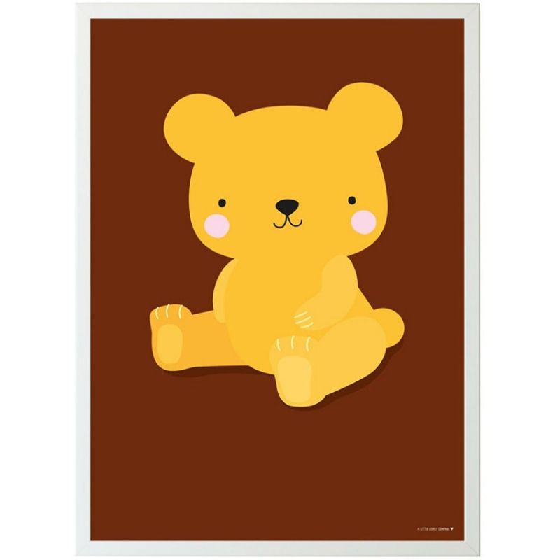 Affiche Ours caramel (50 x 70 cm) A Little Lovely Company