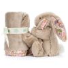 Doudou plat Lapin en fleurs Beige Jellycat Produit 5