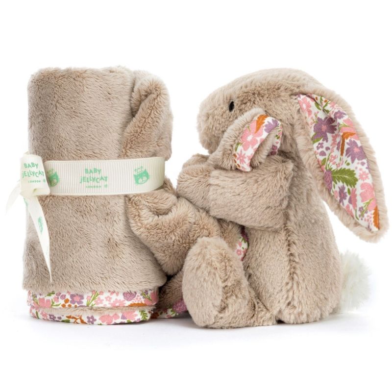Doudou plat Lapin en fleurs Beige Jellycat Produit 5